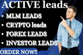 generate hot forex leads,crypto leads,mlm, email list