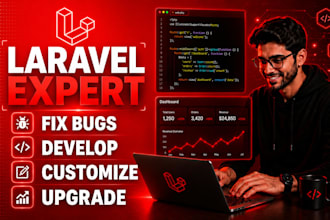 fix bugs, develop, customize, and upgrade your laravel website or app