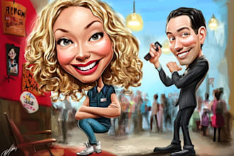 draw a caricature, cartoon caricatures