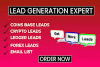 provide fresh and hot crypto lead forex lead investors lead generation