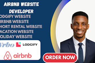 create an airbnb, vrbo, vacation booking, lodgify, guesty rental website