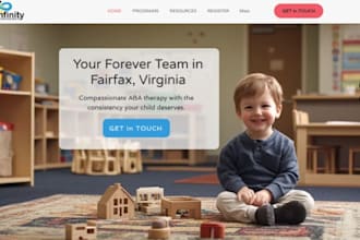 design wix aba therapy website aba clinic website autism therapy website