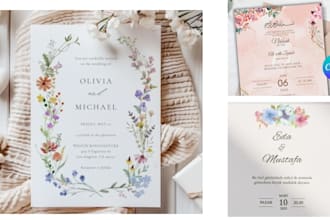 design wedding invitation, wedding website, save the date, rsvp menu, signage