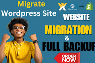 migrate clone transfer wordpress wix webflow to shopify website migration backup