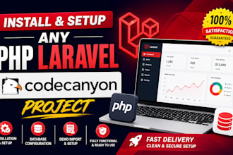 install and setup any PHP laravel codecanyon project