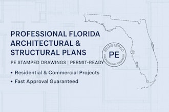 do florida architectural drawing and structural plans with pe stamp