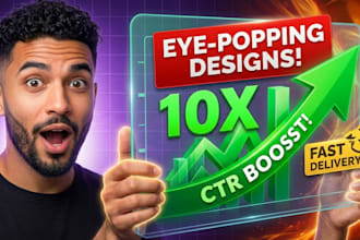 make premium engaging thumbnails with catchy design