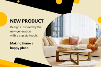 design modern furniture or product flyer for your business