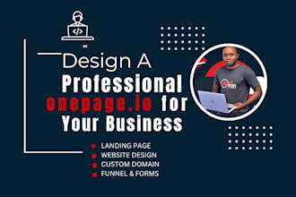 design a high converting landing page or website in onepage io