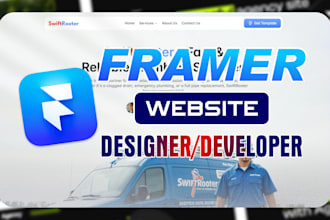 design framer website, framer landing page with custom animation