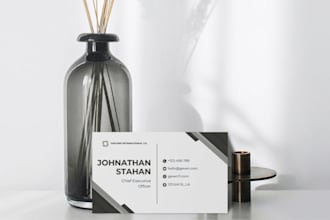 design professional minimalist business card