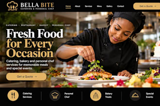 design wix catering website restaurant bakery website personal chef website