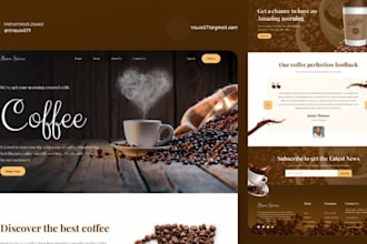 build a branded coffee shop shopify website or cafe shopify store