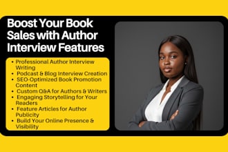 do a written SEO optimized author interview for book promotion or podcast