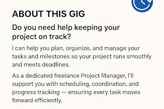manage your project, tasks, and deadlines professionally