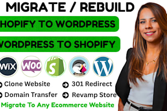 migrate woocommerce to shopify to wordpress to shopify store redesign website