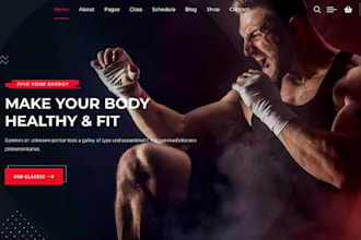 design weightloss website health website fitness website gym yoga website