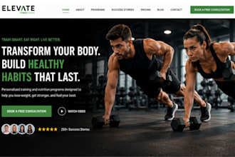 design squarespace weightloss fitness trainer website gym yoga studio website