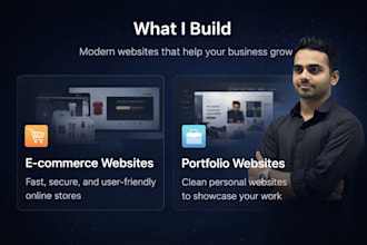 design and develop a modern personal portfolio website