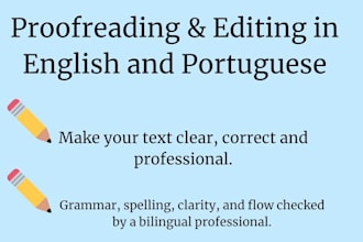 proofread and edit english or portuguese documents