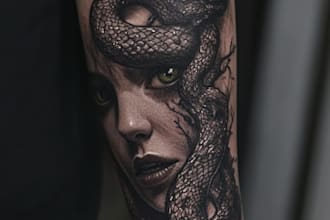 create a tattoo design of tattoo sleeve