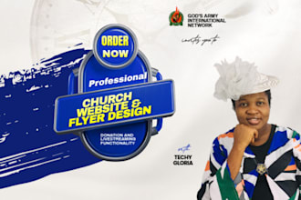 design church flyer, church website, ministry website