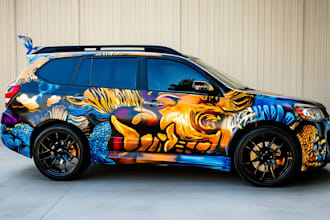 make creative vehicle wrap design for your car, truck, van