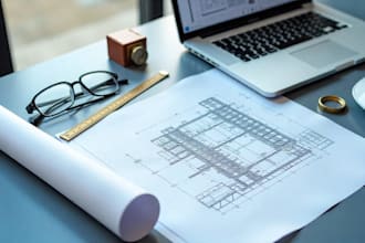 design and review building plans with licensed architectural engineer stamp