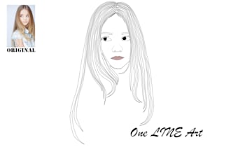 draw any vector line art, one line art, illustrations