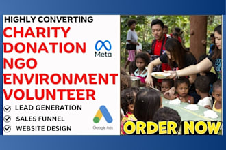 generate charity donation environmental conservation leads and build website