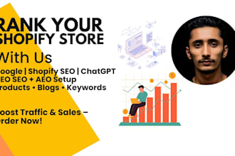 shopify SEO expert to rank your store and boost sales