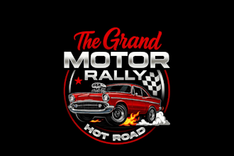create specially luxury racing logo design for your brand