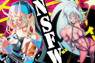 draw illustrations nsfw and sfw  in anime style
