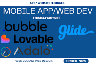 build an adalo, bubble, and glide app for your business
