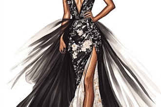 design a professional technical sketches for fashion design
