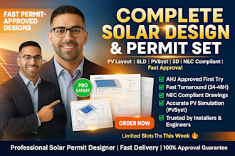 do full solar permit design pv layout pvsyst simulation