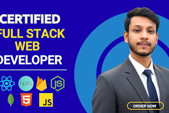 be a full stack developer for web application development