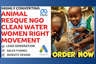 generate animal rescue ngo youth empowerment organization lead and build website