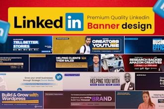 design a professional and attractive linkedin banner, profile design