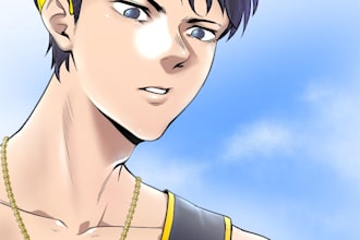 a webtoon comic based on your story