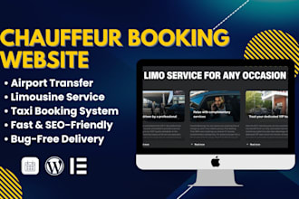 develop chauffeur or limousine booking website in wordpress