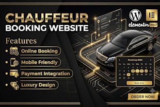 build chauffeur taxi limousine airport transfer booking website