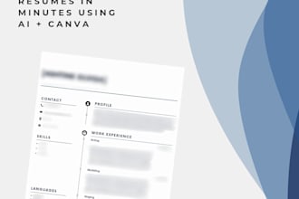 design an ai powered professional resume in canva