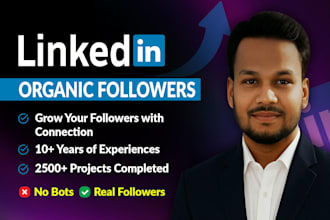 do organic linkedin marketing promotion with real followers