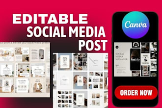 design  social media post, sales post for fashion brand using canva template