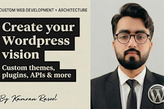 create a professional wordpress website with custom features