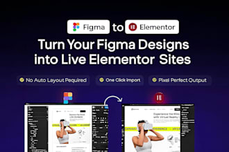 convert figma design to elementor or clone any website in wordpress