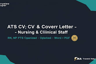 write an ats optimized nursing and clinical staff CV and cover letter