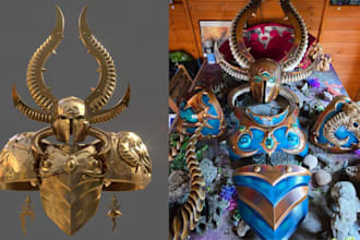wearable cosplay armor,3d armor for cosplay,stl file wearable helmet for 3dprint