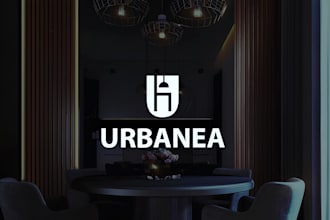 do modern furniture and home furnishing logo design